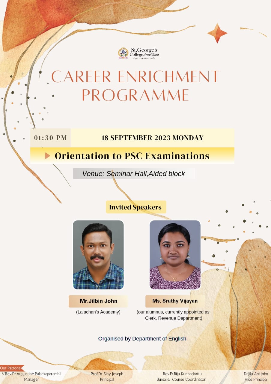 Career Enrichment Programme: Department of English